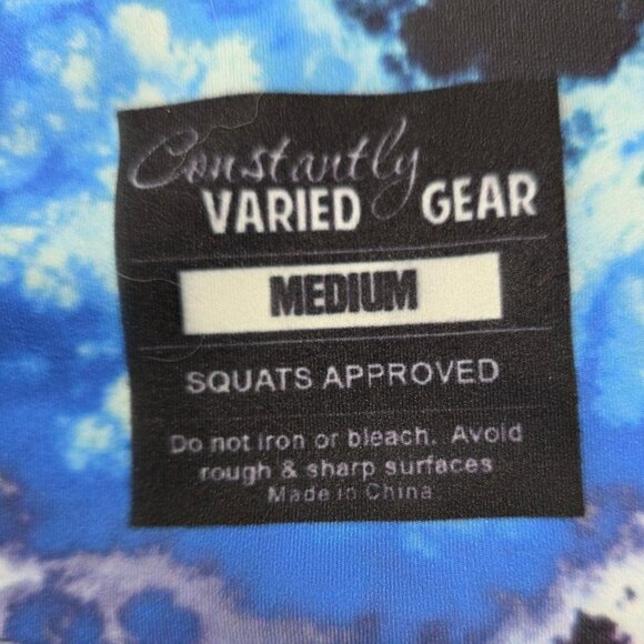 CVG shorts tie dye purple blue black M exercise fitness yoga running pockets - Picture 2 of 4